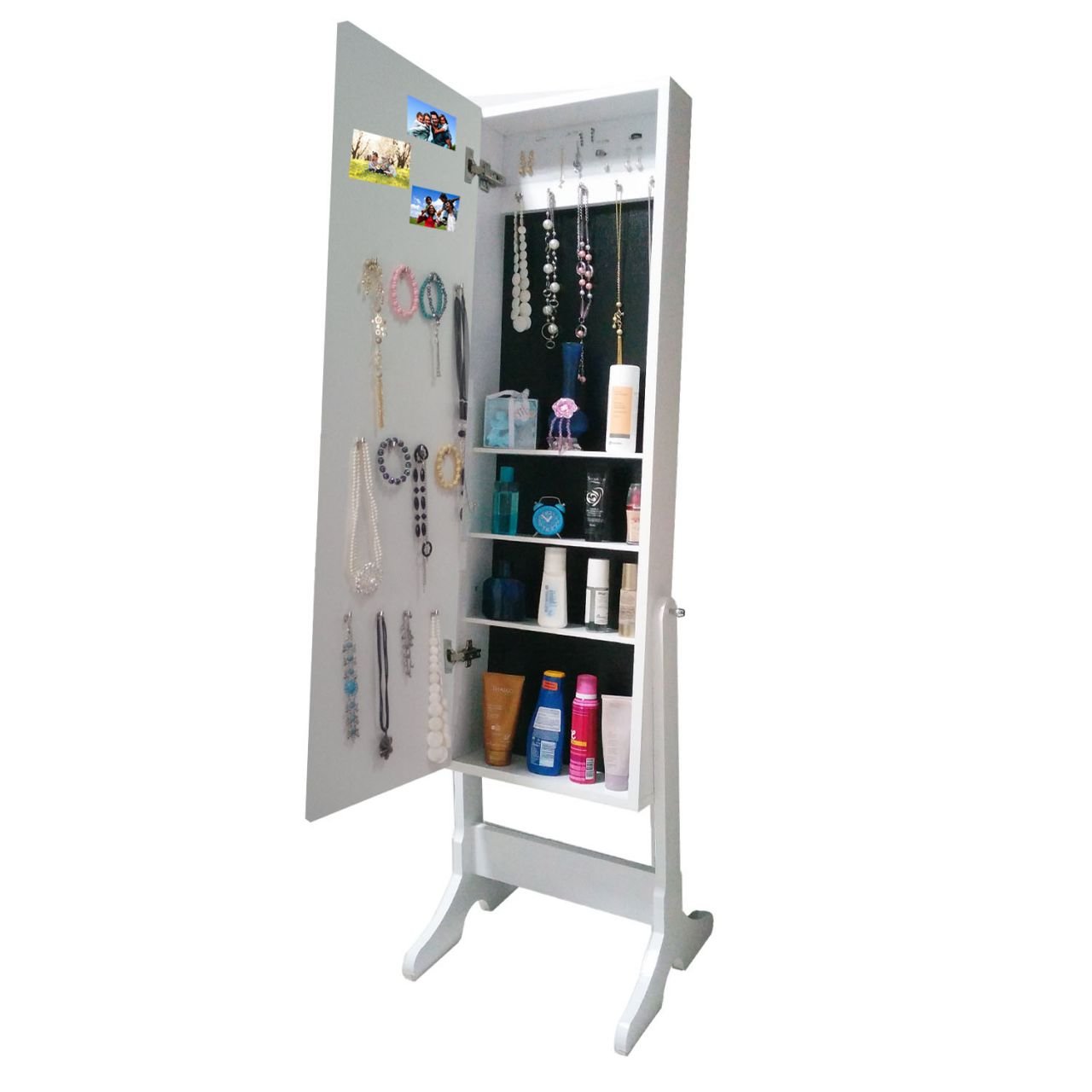 Takı Dolabı - X First One-Aynalı Takı Dolabı-BEYAZ/SİYAH