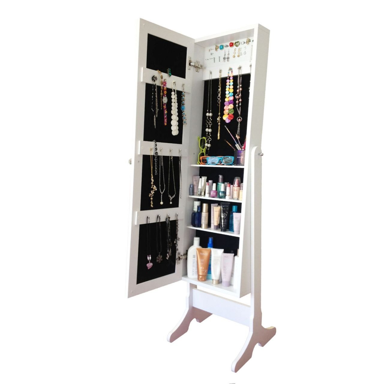 Takı Dolabı - First-Aynalı Takı Dolabı-BEYAZ/SİYAH