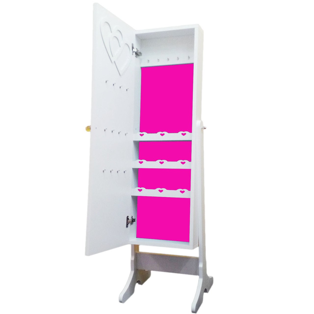 Takı Dolabı - Dream One - Aynalı Takı Dolabı-BEYAZ/FUŞYA