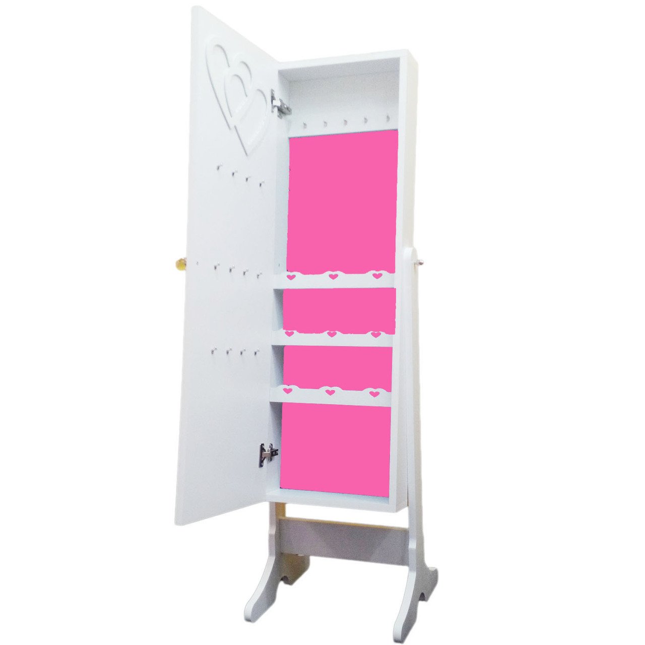 Takı Dolabı - Dream One - Aynalı Takı Dolabı-BEYAZ/PEMBE