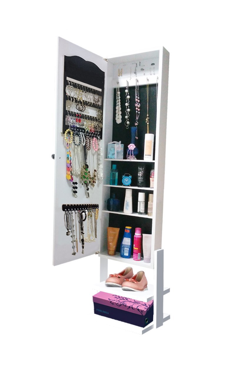 Takı Dolabı - Star - Aynalı - Raf Ayaklı - Takı Dolabı-BEYAZ