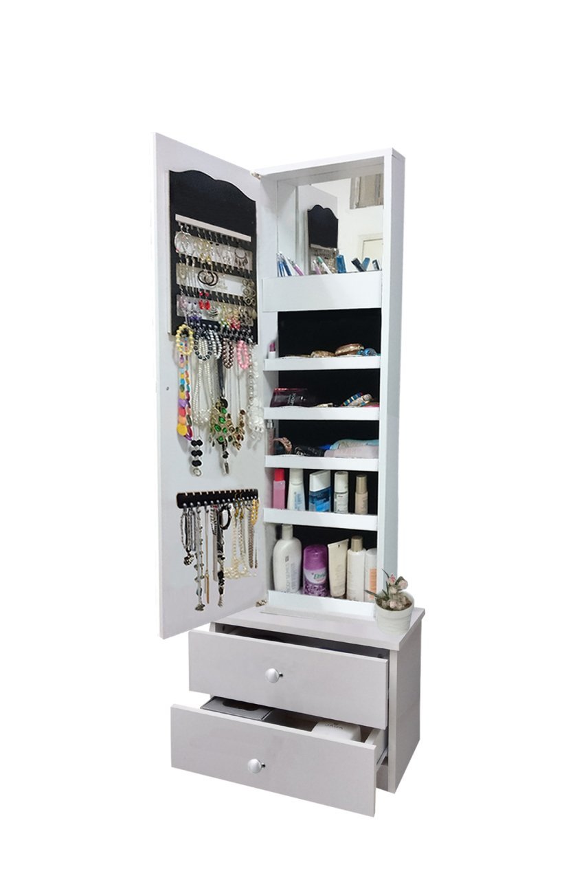 Takı Dolabı - Yakut -  Kilitli - 2 Çekmeceli - Beyaz