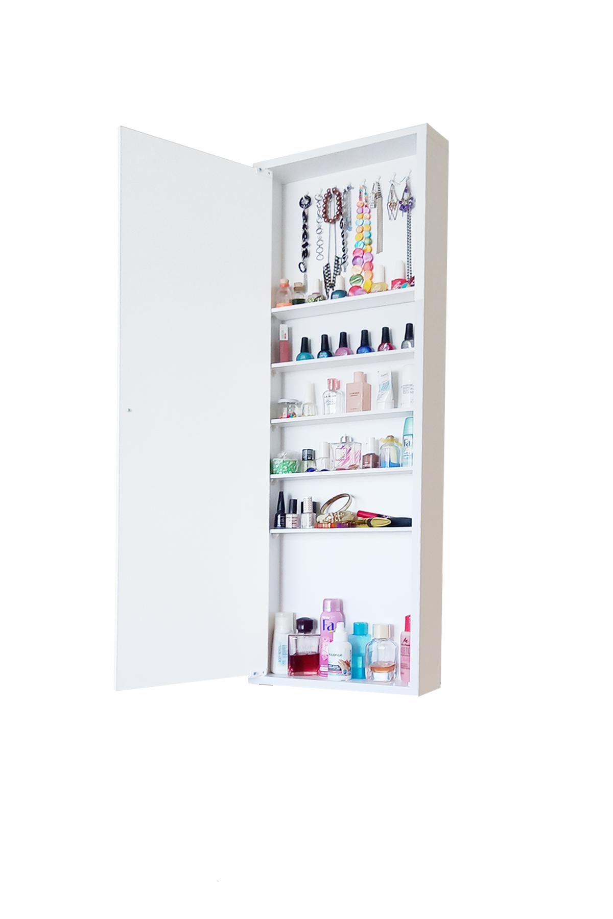 Takı Dolabı - Yıldız - Aynasız - Duvara Asma -BEYAZ